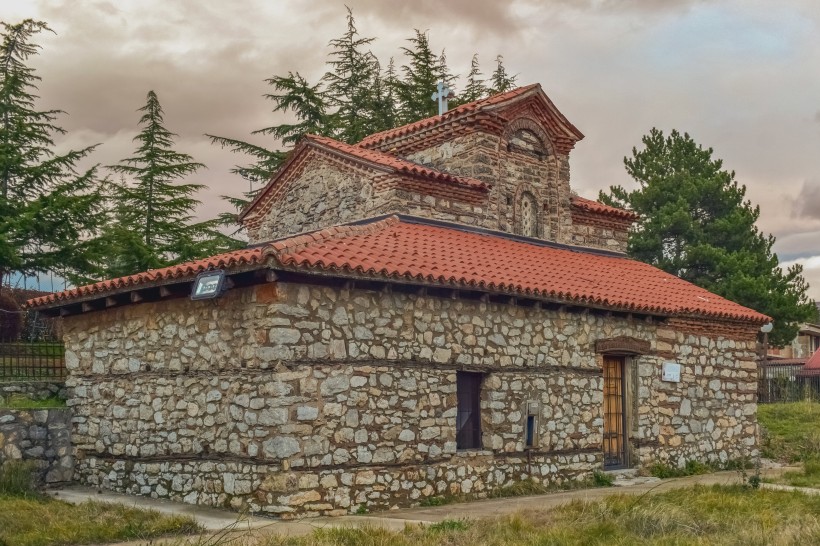 馬其頓奧赫裡德建築風景圖片