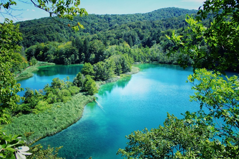 克羅地亞普利特維采湖自然風景圖片