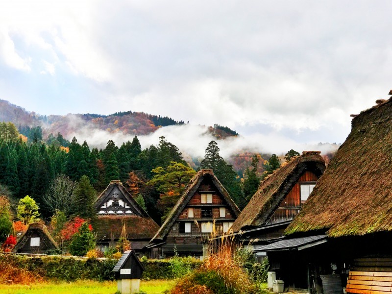 日本岐阜建築風景圖片 