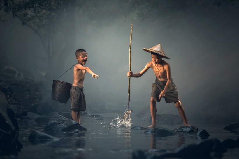 柬埔寨淳樸的人文風景圖片