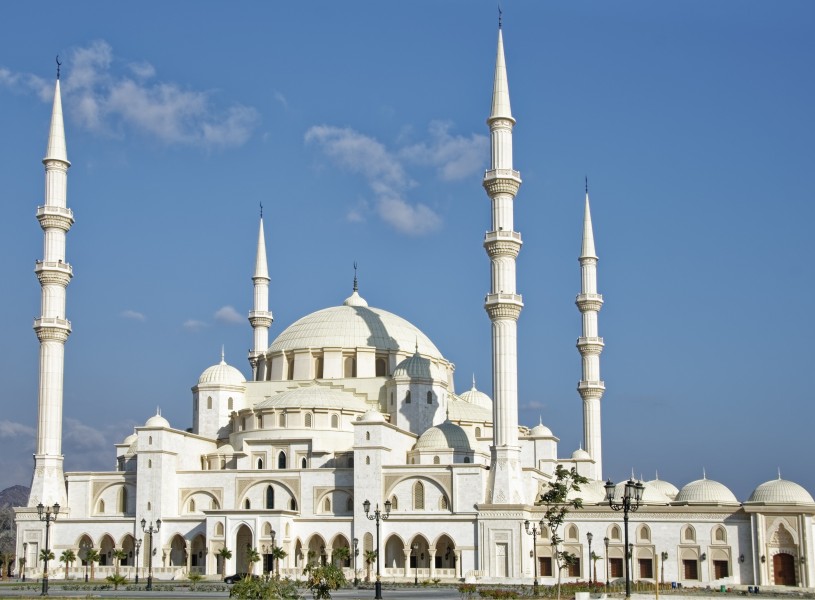 伊斯蘭教清真寺宣禮塔建築風景圖片
