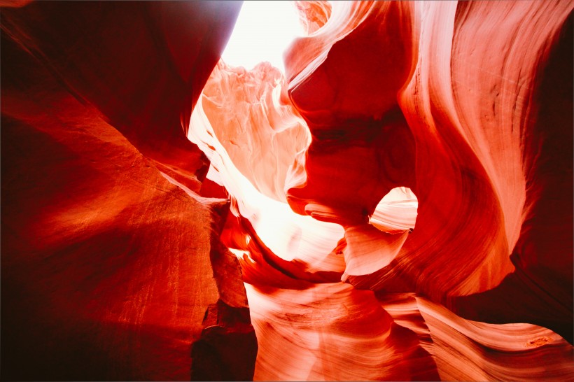 美國亞利桑那州羚羊峽谷自然風景圖片