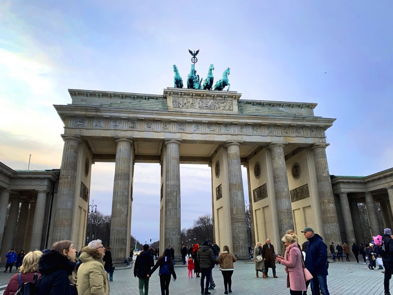 德國柏林勃蘭登堡門建築風景圖片