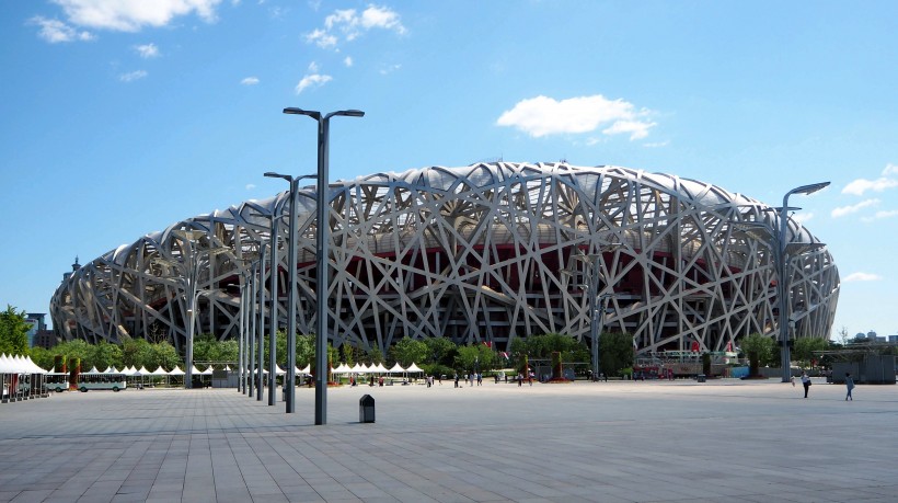 北京鳥巢體育館建築風景圖片