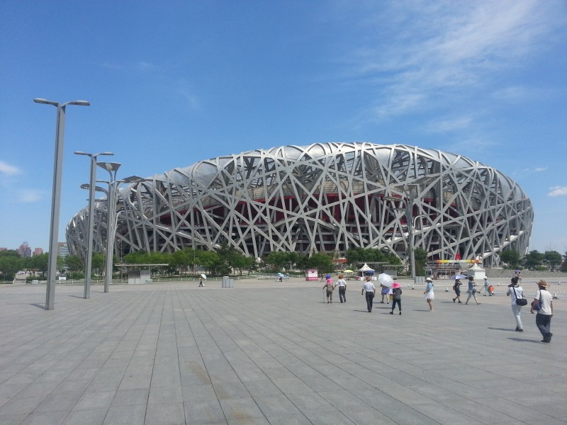 北京鳥巢體育館建築風景圖片