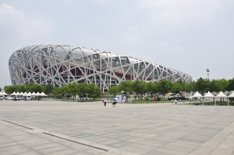 北京鳥巢體育館建築風景圖片