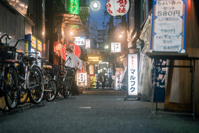 日本街道夜景圖片