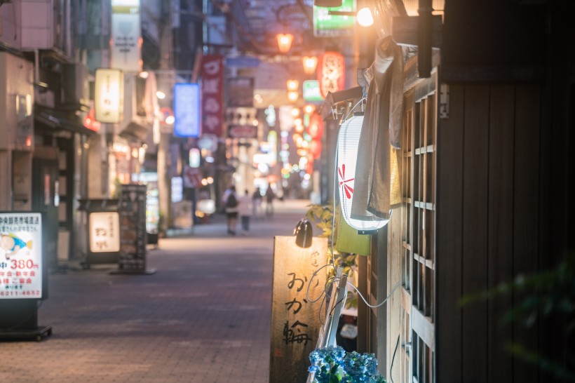 日本街道夜景圖片