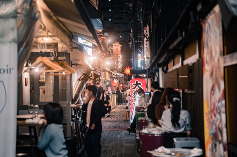 日本街道夜景圖片