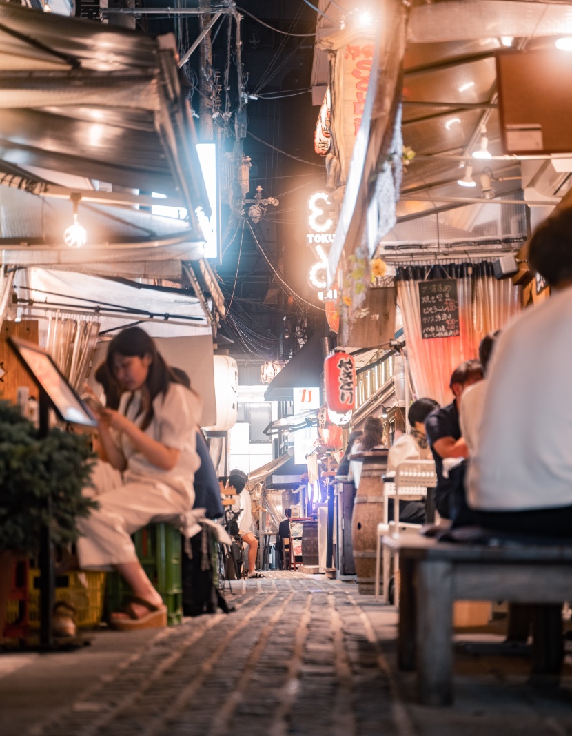 日本街道夜景圖片