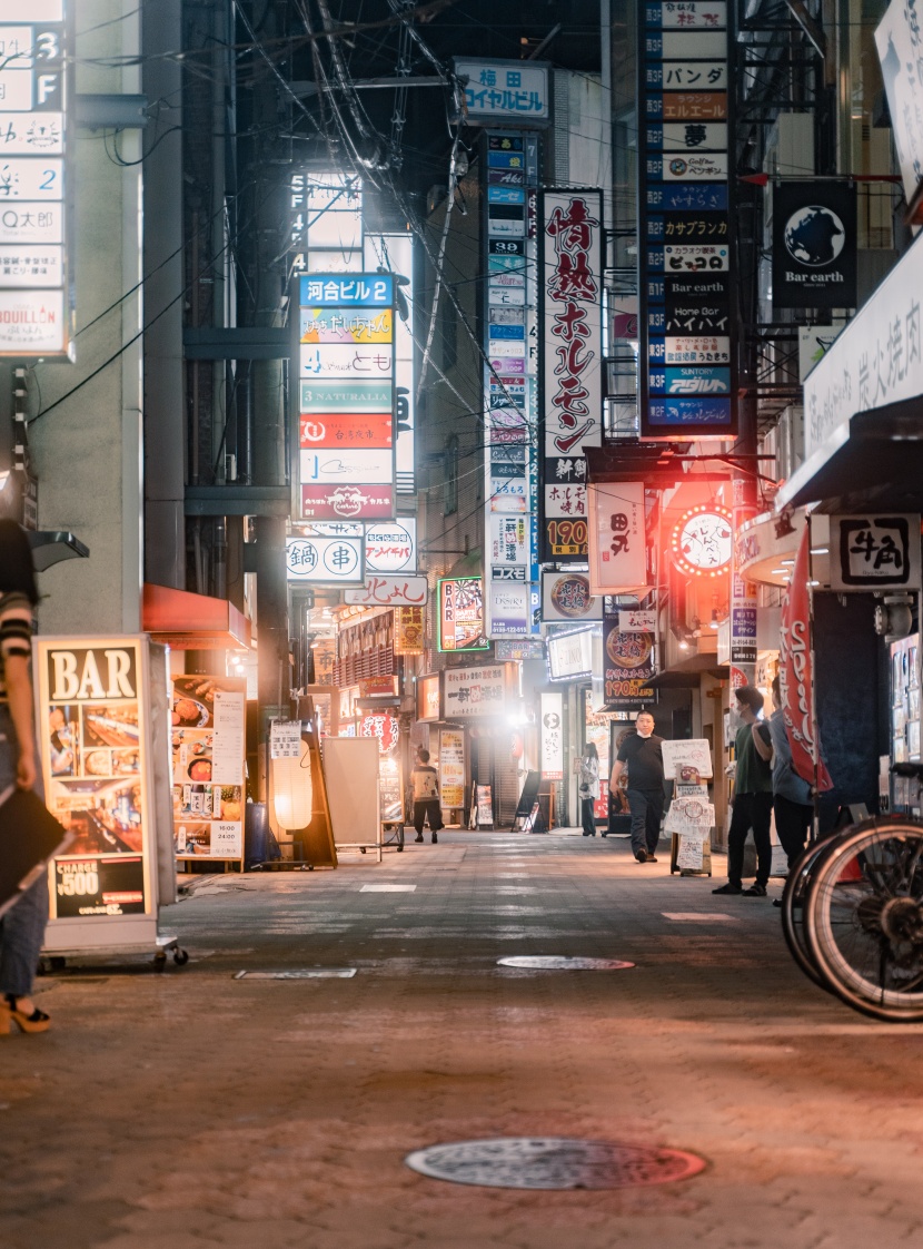 日本街道夜景圖片