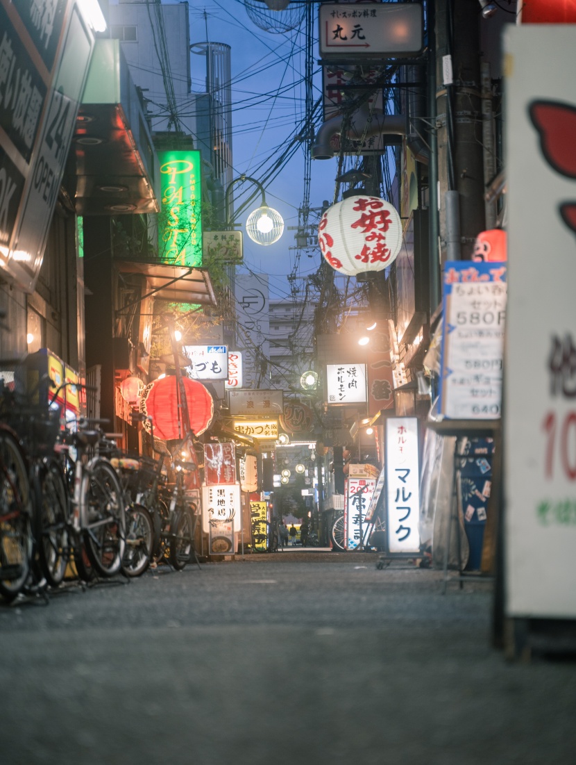 日本街道夜景圖片