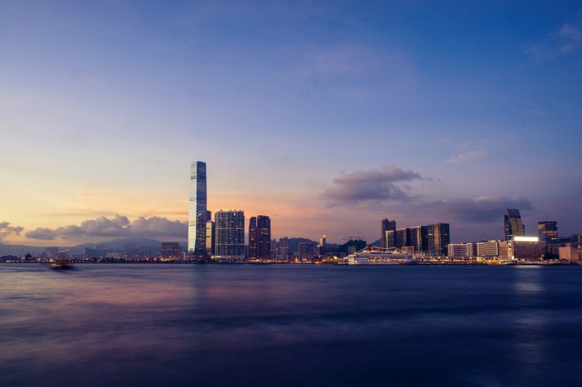 香港維多利亞港建築風景圖片