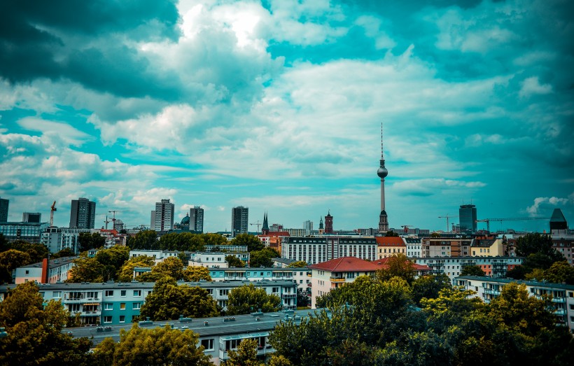 德國柏林大教堂建築風景圖片