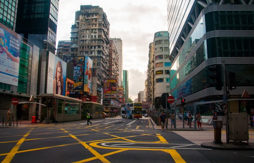 高樓林立的香港建築風景圖片