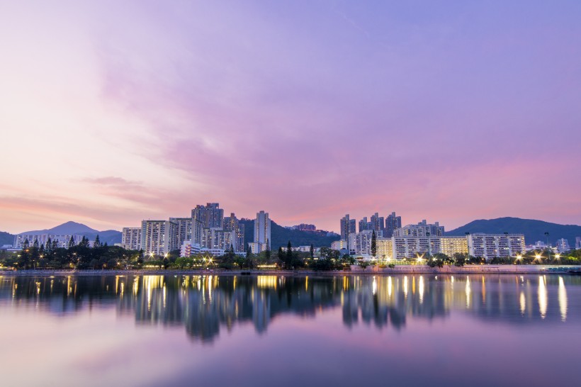 高樓林立的香港建築風景圖片