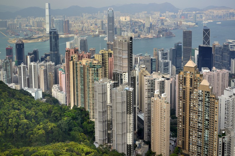 高樓林立的香港建築風景圖片