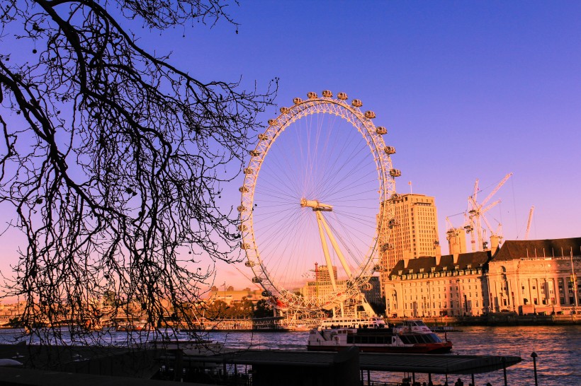 英國倫敦地标建築倫敦眼圖片