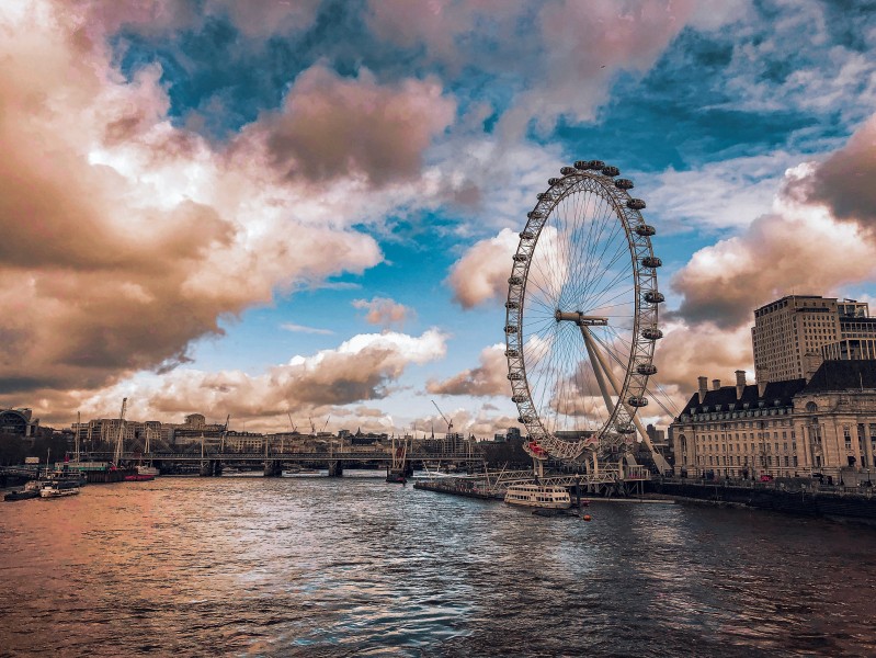 英國倫敦地标建築倫敦眼圖片