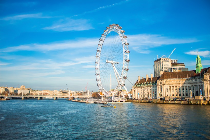 英國倫敦地标建築倫敦眼圖片