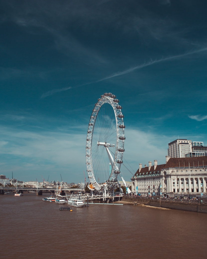 英國倫敦地标建築倫敦眼圖片