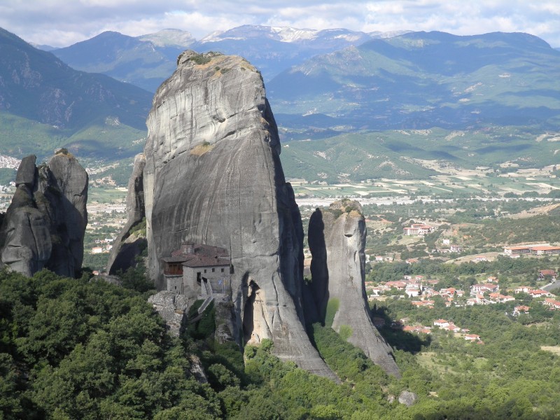 希臘米特奧拉修道院建築風景圖片