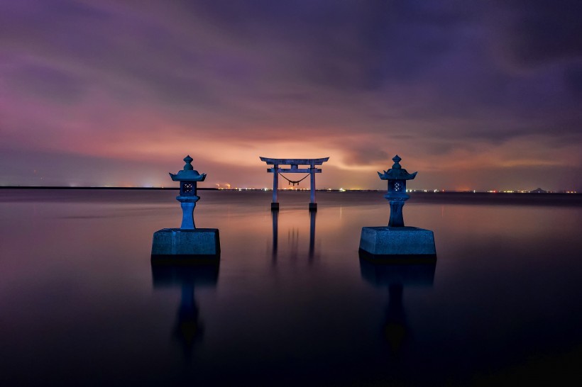 日本九州島熊本如畫風景圖片