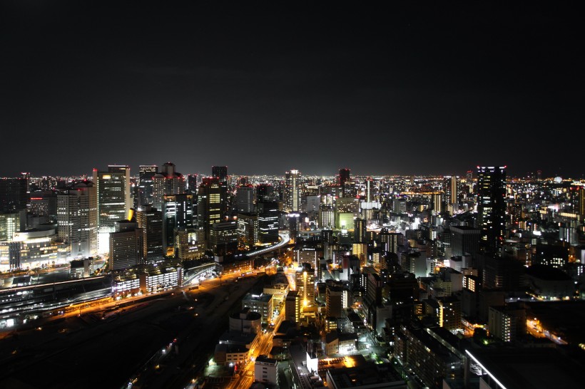 日本東京輝煌絢麗的夜景圖片