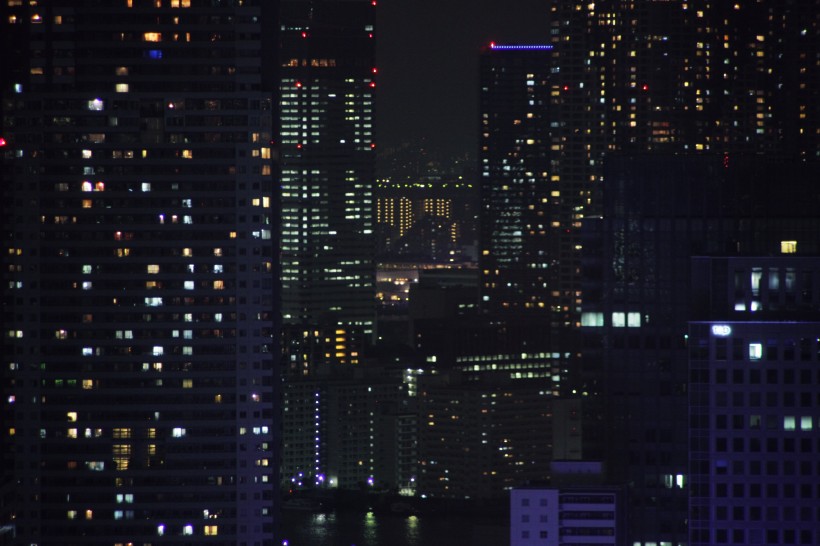 日本東京輝煌絢麗的夜景圖片