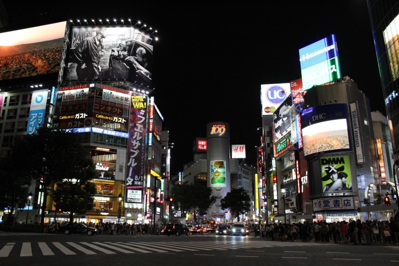 日本東京輝煌絢麗的夜景圖片