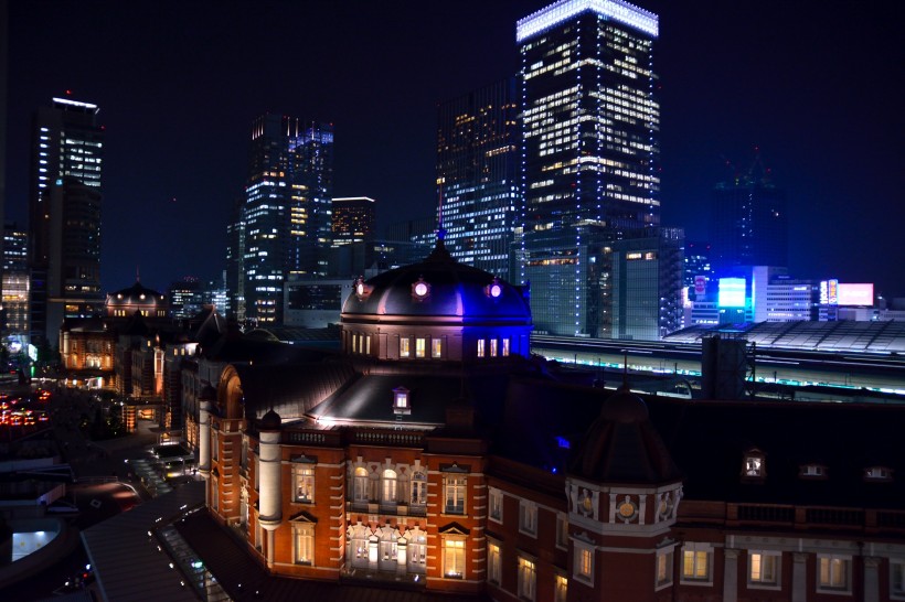 日本東京輝煌絢麗的夜景圖片