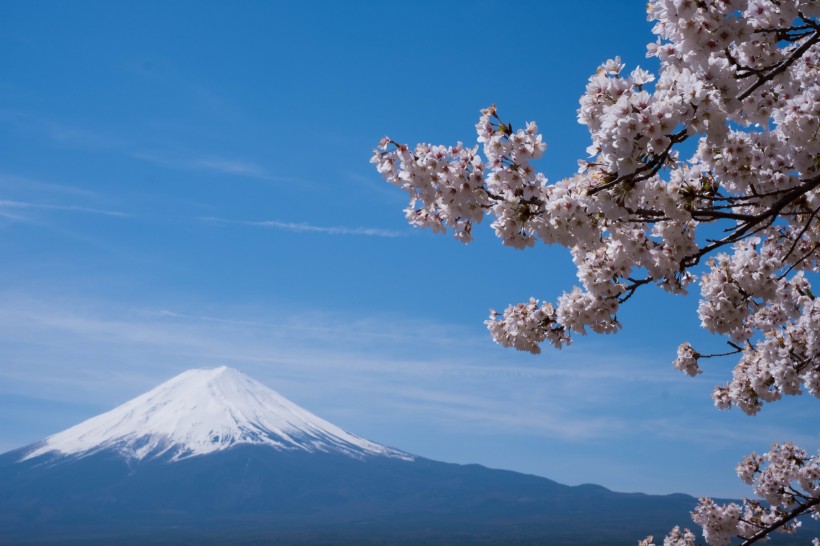 日本富士山優美風景圖片