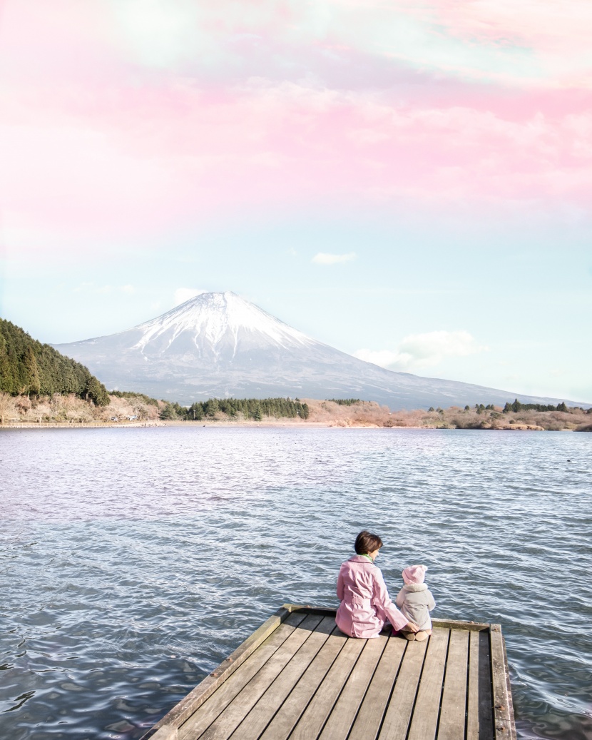 日本富士山優美風景圖片