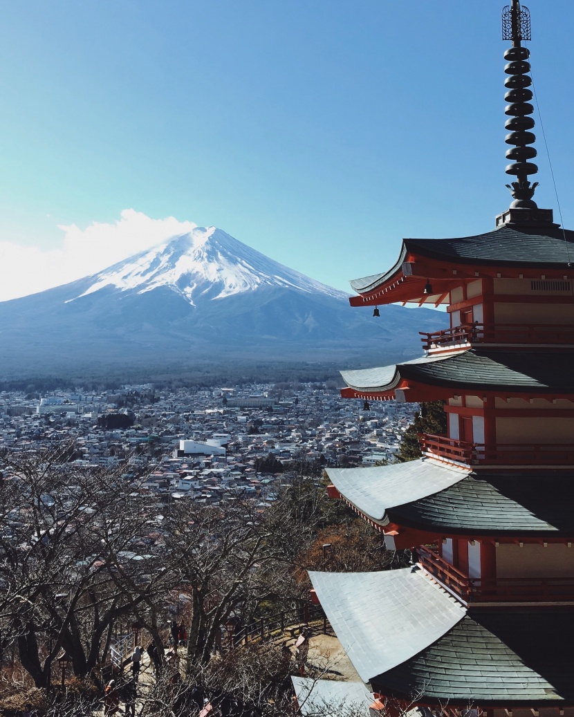 日本富士山優美風景圖片