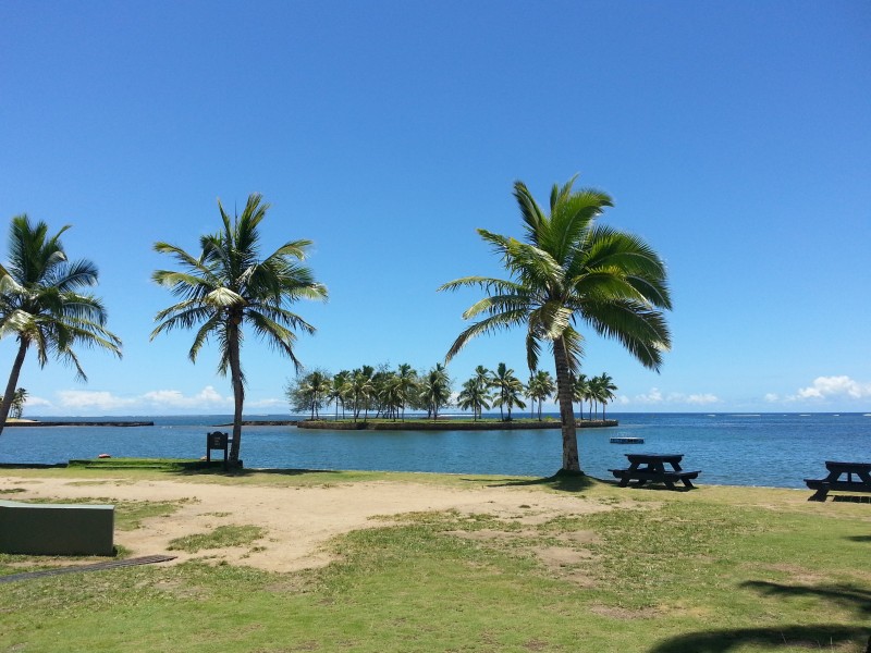 太平洋上的斐濟海岸風景圖片