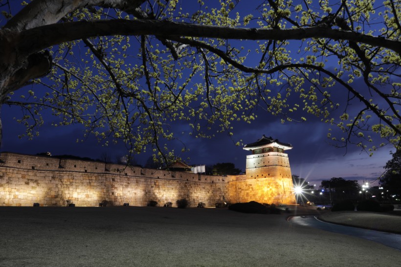 韓國水原華城建築風景圖片