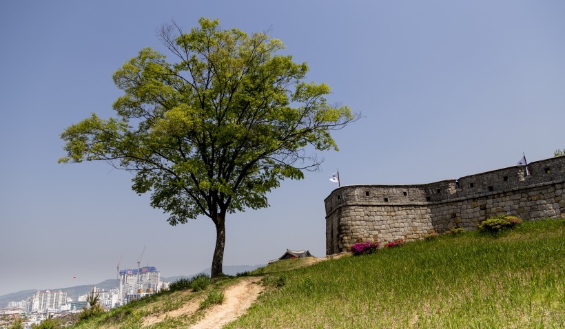 韓國水原華城建築風景圖片