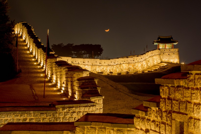 韓國水原華城建築風景圖片