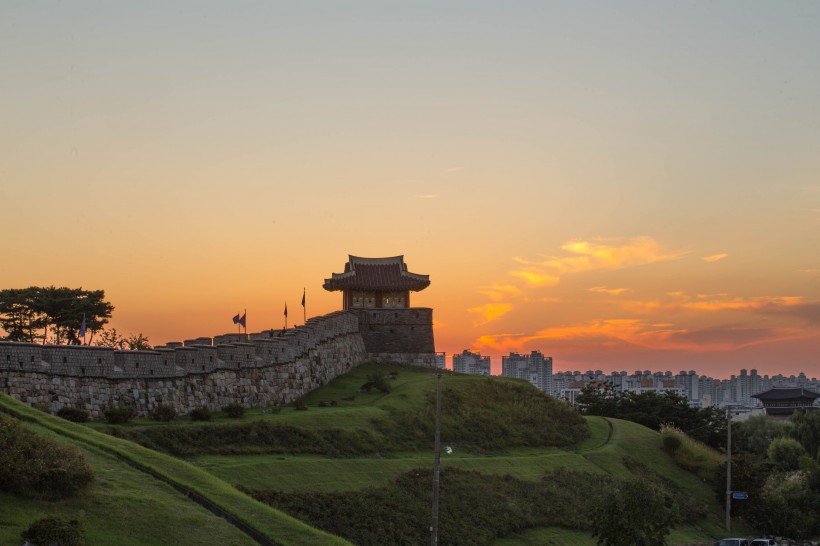 韓國水原華城建築風景圖片