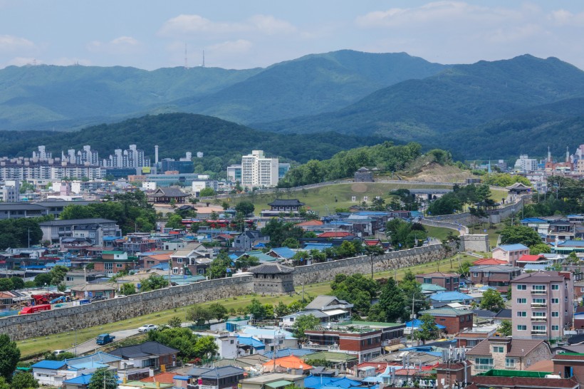 韓國水原華城建築風景圖片