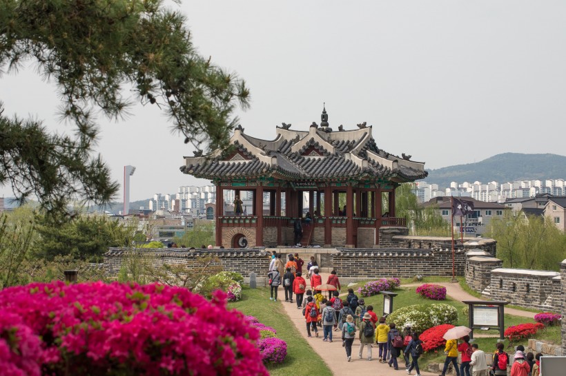 韓國水原華城建築風景圖片