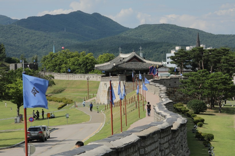 韓國水原華城建築風景圖片