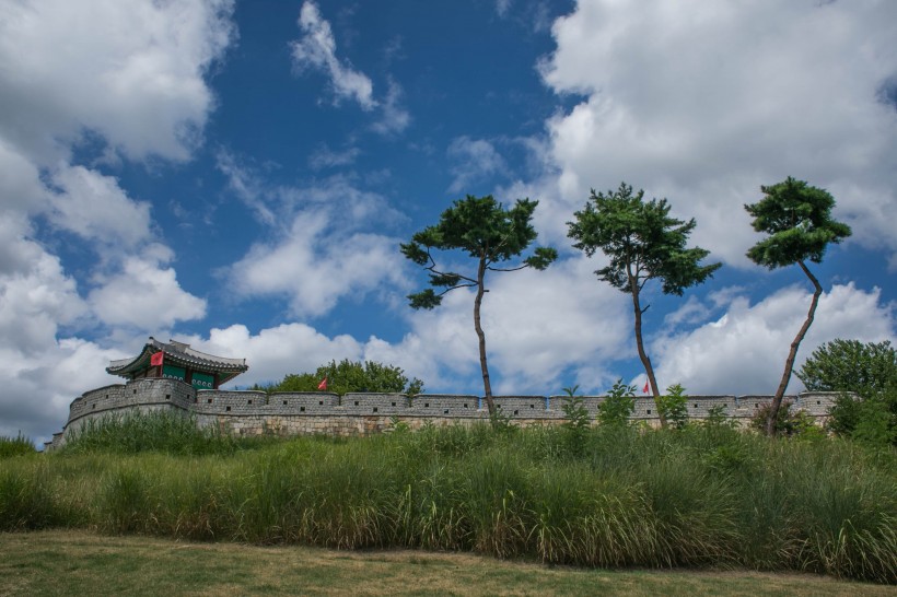 韓國水原華城建築風景圖片