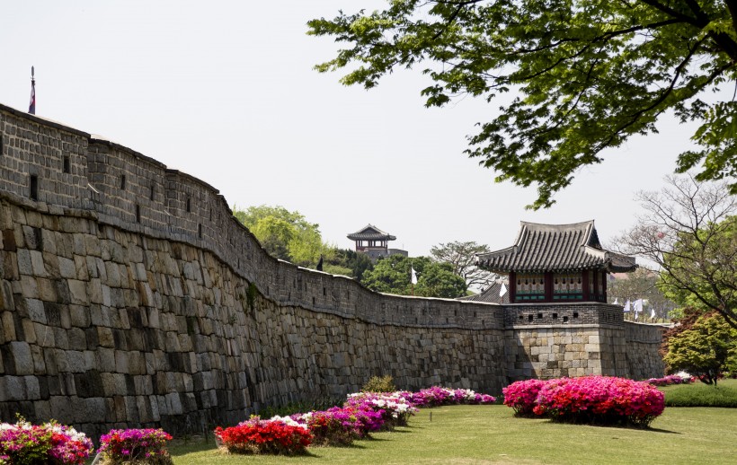 韓國水原華城建築風景圖片