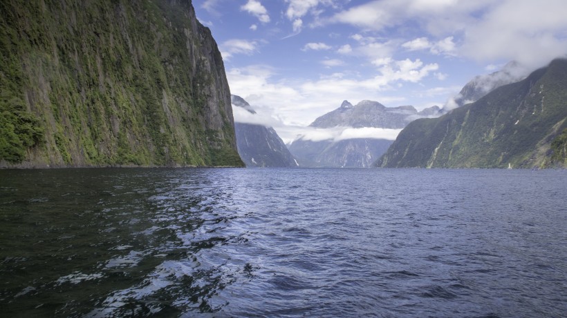 新西蘭南島米爾福德峽灣自然風景圖片