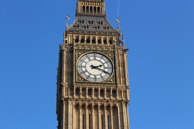 英國倫敦地标大本鐘建築風景圖片