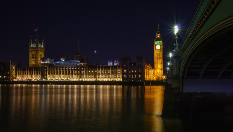 英國倫敦地标大本鐘建築風景圖片