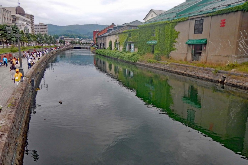 日本北海道小樽運河風景圖片