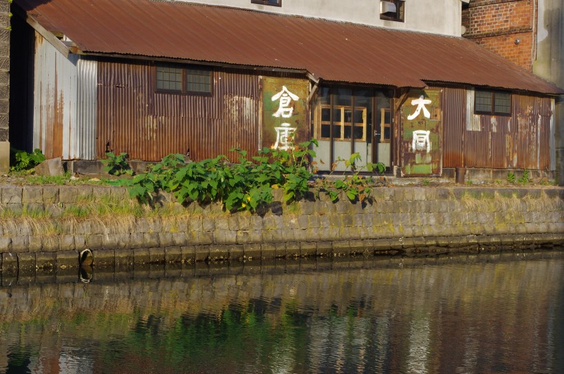 日本北海道小樽運河風景圖片