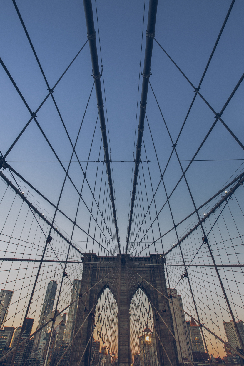 美國紐約布魯克林大橋風景圖片
